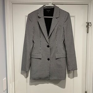 Lea & Viola Classic Black and White Gingham Blazer